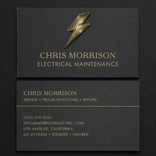 Tarjeta De Visita Profesional de Mantenimiento Eléctrico