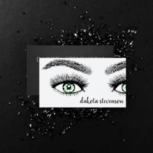 Tarjeta De Visita Profesional de maquillaje   Ojos verdes de esmeral
