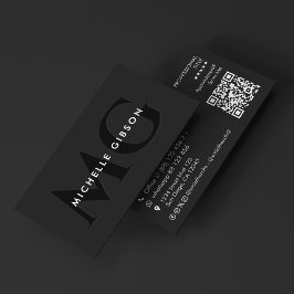 Tarjeta De Visita Profesional de marketing minimalista con iniciales