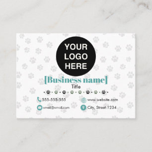 Tarjeta De Visita Profesional de Mascotas Minimalista Personalizable