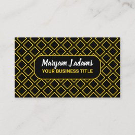 Tarjeta De Visita Profesional de Moda moderna (código QR) Oro negro