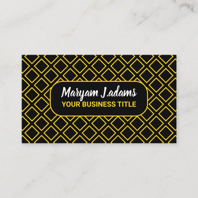 Tarjeta De Visita Profesional de Moda moderna (código QR) Oro negro (Anverso)