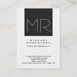 Tarjeta de visita profesional de monograma moderno
