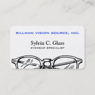 Tarjeta De Visita Profesional de Óptica y Cuidado Visual Moderno