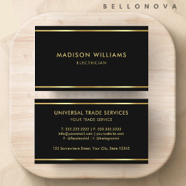 Tarjeta De Visita Profesional de personalizado negro y Gold Premium