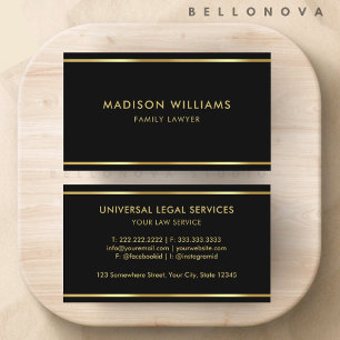 Tarjeta De Visita Profesional de personalizado negro y Gold Premium