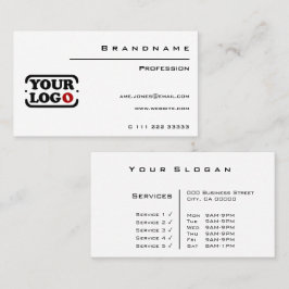 Tarjeta De Visita Profesional de plantilla de logotipo de Personaliz