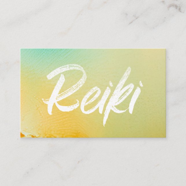 Tarjeta De Visita *~*Profesional de Reiki Maestría en Reiki de Energ (Anverso)