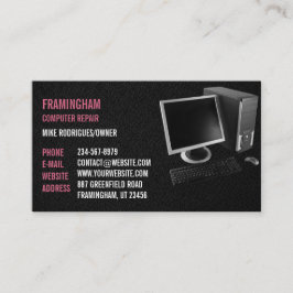 Tarjeta de visita profesional de reparación de equ