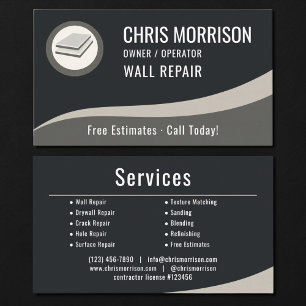 Tarjeta De Visita Profesional de Reparación de Muros