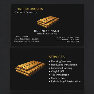 Tarjeta De Visita Profesional de servicio de pisos