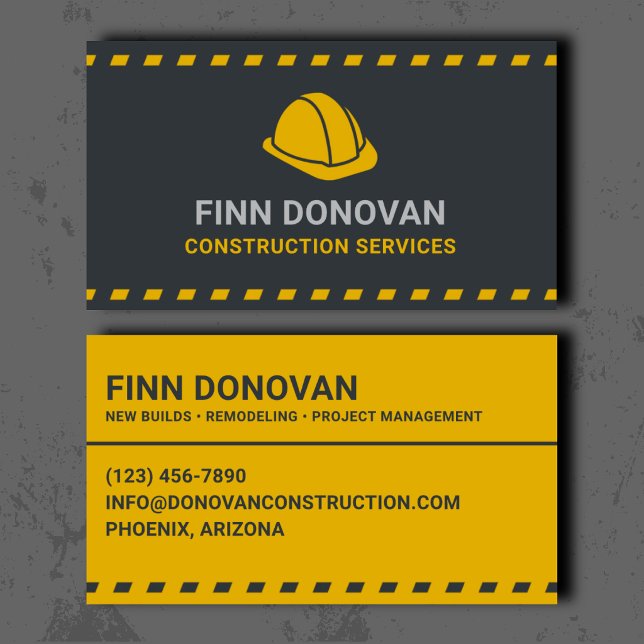 Tarjeta De Visita Profesional de Servicios de Construcción (Subido por el creador)