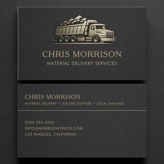 Tarjeta De Visita Profesional de Servicios de Entrega de Materiales (Subido por el creador)