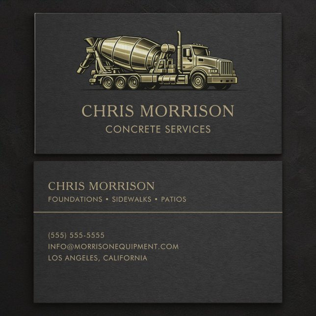 Tarjeta De Visita Profesional de Servicios de Hormigón  (Subido por el creador)