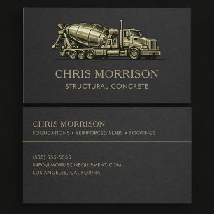 Tarjeta De Visita Profesional de Servicios de Hormigón Estructural 