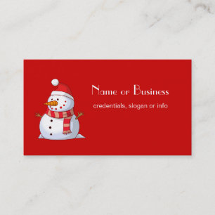 Tarjeta De Visita Profesional de Snowman, Navidades Cuitos