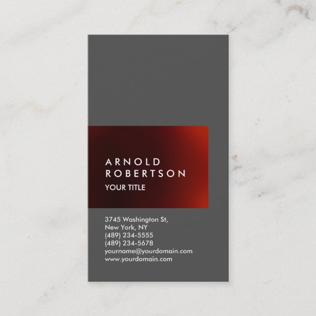 Tarjeta de visita profesional de texto para Person (Anverso)