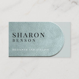 Tarjeta De Visita Profesional de textura de cuero marino SeaMist Aqu