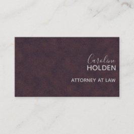 Tarjeta De Visita Profesional de textura de cuero púrpura púrpura mo
