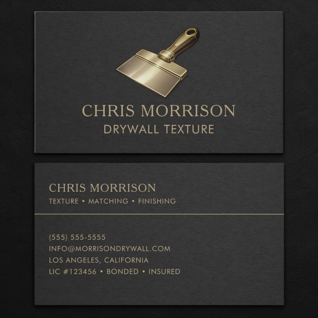 Tarjeta De Visita Profesional de Textura de Drywall (Subido por el creador)