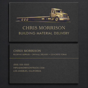 Tarjeta De Visita Profesional de transporte de materiales de constru