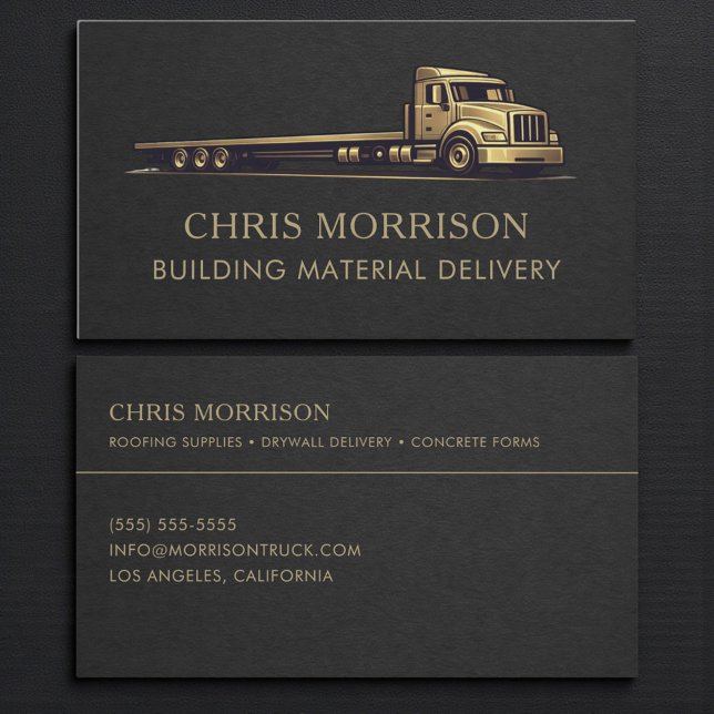 Tarjeta De Visita Profesional de transporte de materiales de constru (Subido por el creador)