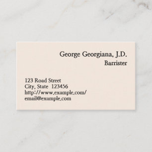 Tarjeta de visita profesional de vintage, legal