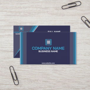 Tarjeta de visita profesional; Deep Blue Modern