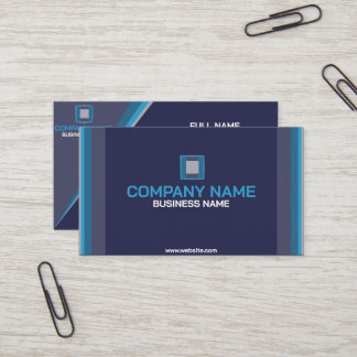 Tarjeta de visita profesional; Deep Blue Modern