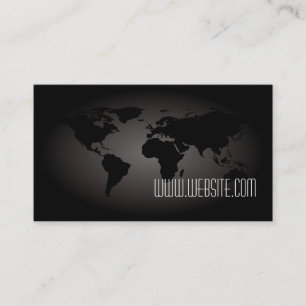 Tarjeta de visita profesional del atlas negro del
