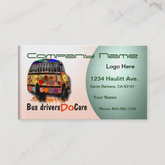Tarjeta De Visita Profesional del conductor del autobús