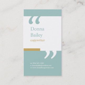 Tarjeta de visita profesional del Copywriter