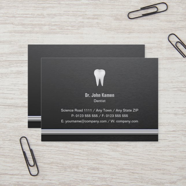 Tarjeta De Visita Profesional del dentista el | (Anverso/Reverso In Situ)