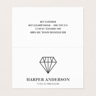 Tarjeta De Visita Profesional del diamante negro moderno