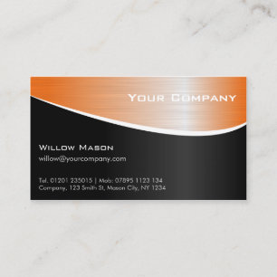 Tarjeta de visita profesional del efecto de acero