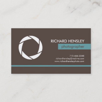 Tarjeta de visita profesional del fotógrafo