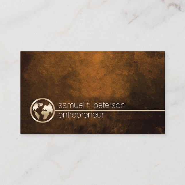 Tarjeta De Visita Profesional del icono del oro del emprendedor (Anverso)