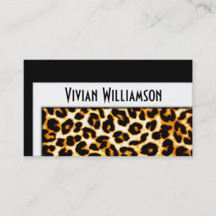 Tarjeta de visita profesional del leopardo
