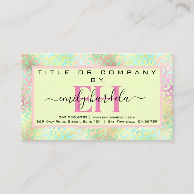 Tarjeta De Visita Profesional del leopardo irlandés (Anverso)