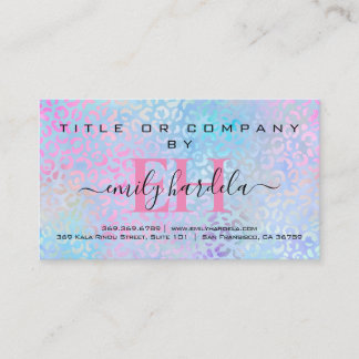 Tarjeta De Visita Profesional del leopardo irlandés rosado