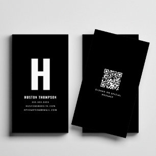 Tarjeta De Visita Profesional del logotipo de monograma frontal y po
