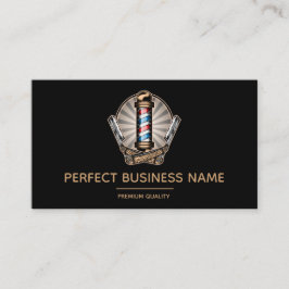 Tarjeta De Visita Profesional del logotipo del Salón del Polo Vintag