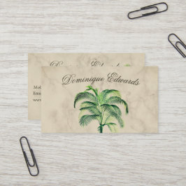Tarjeta De Visita Profesional del Mármol del Árbol de Palma Tropical
