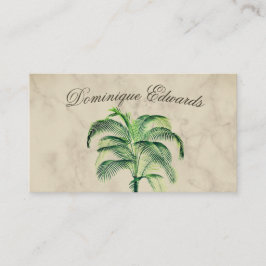 Tarjeta De Visita Profesional del Mármol del Árbol de Palma Tropical