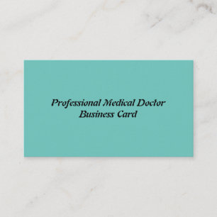 Tarjeta de visita profesional del médico
