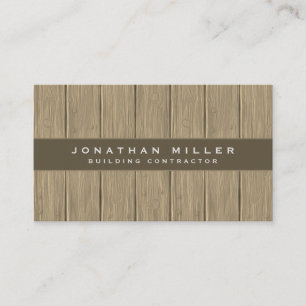 Tarjeta De Visita Profesional del moderno Wooden Plank