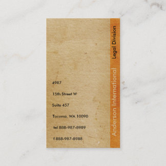 Tarjeta de visita profesional del papel de la raya