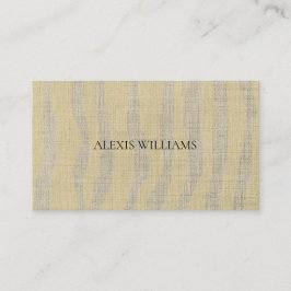 Tarjeta De Visita Profesional del patrón animal de cebra moderna