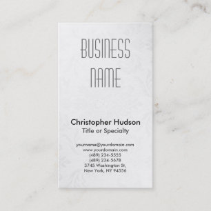 Tarjeta de visita profesional del patrón gris blan