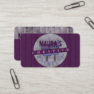 Tarjeta de visita profesional del pintor